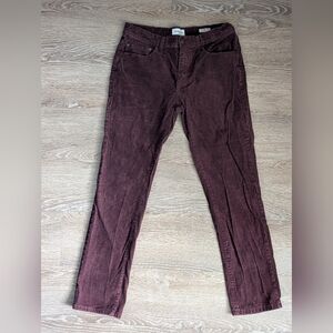 Goodfellow 32 x 30 Corduroy Burgundy Slim Jeans